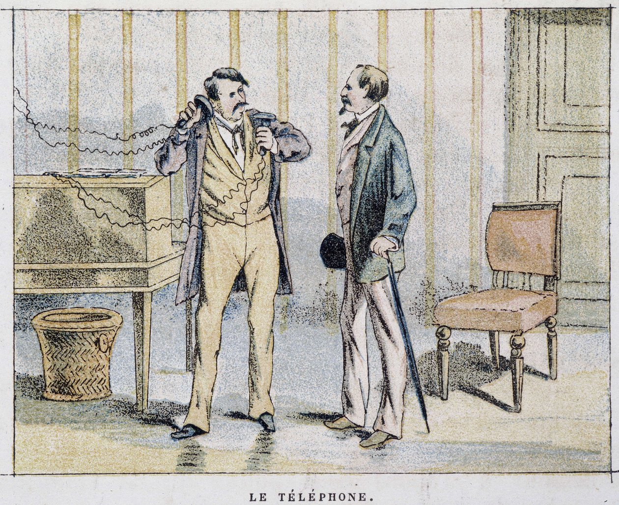 Cartoon Image on the Phone by Unknown artist