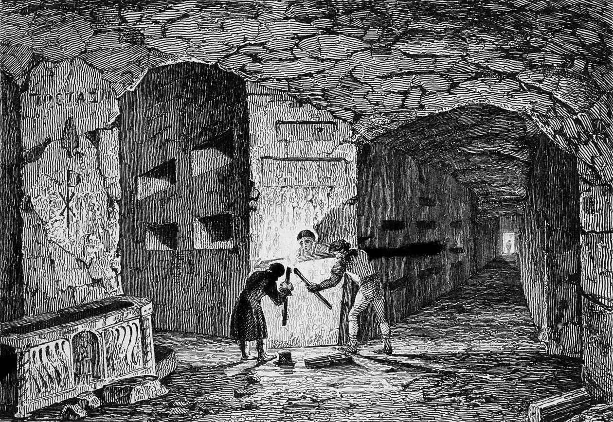 Catacombs of Rome (engraving) by Unknown artist
