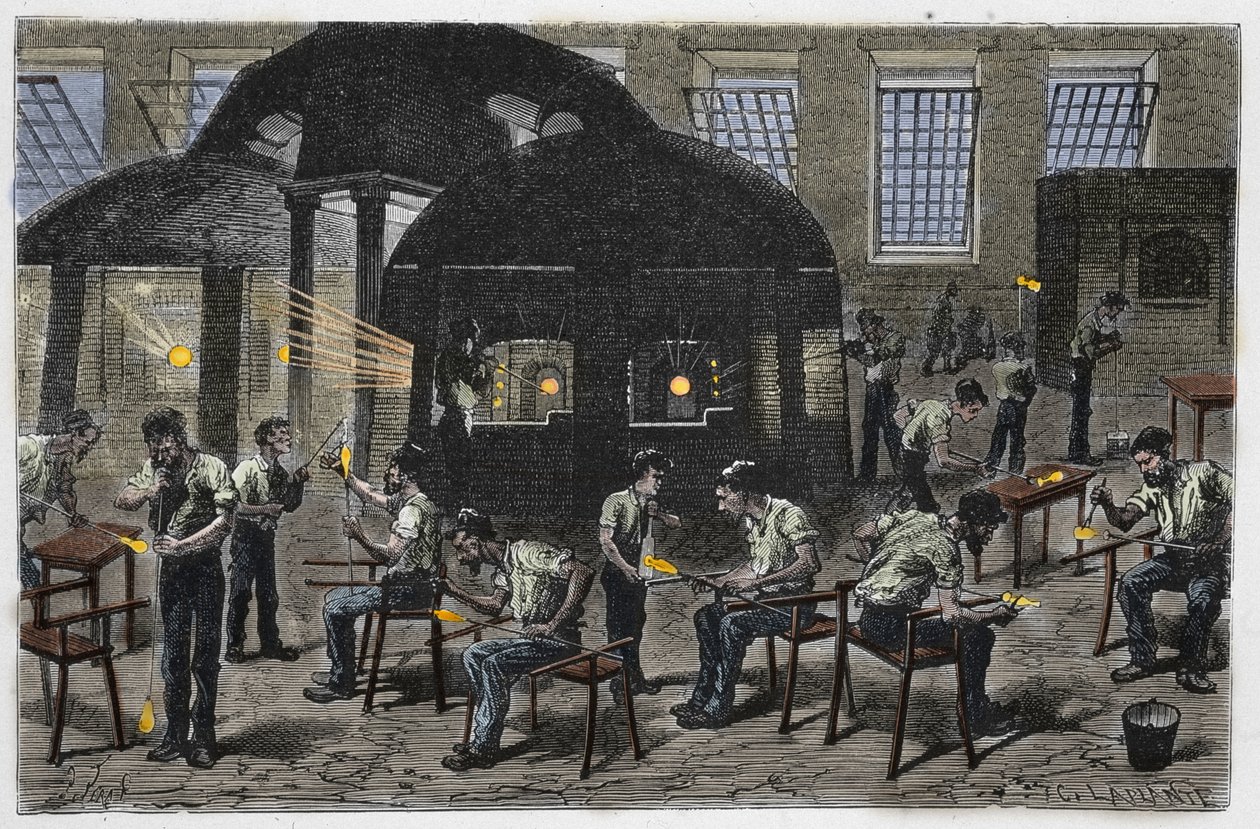 Glassblowing Factory by Unknown artist