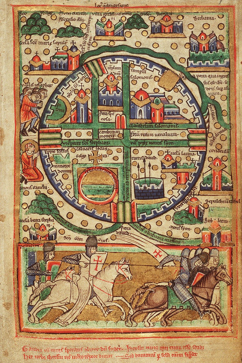 Map of Crusader Jerusalem by Unknown artist