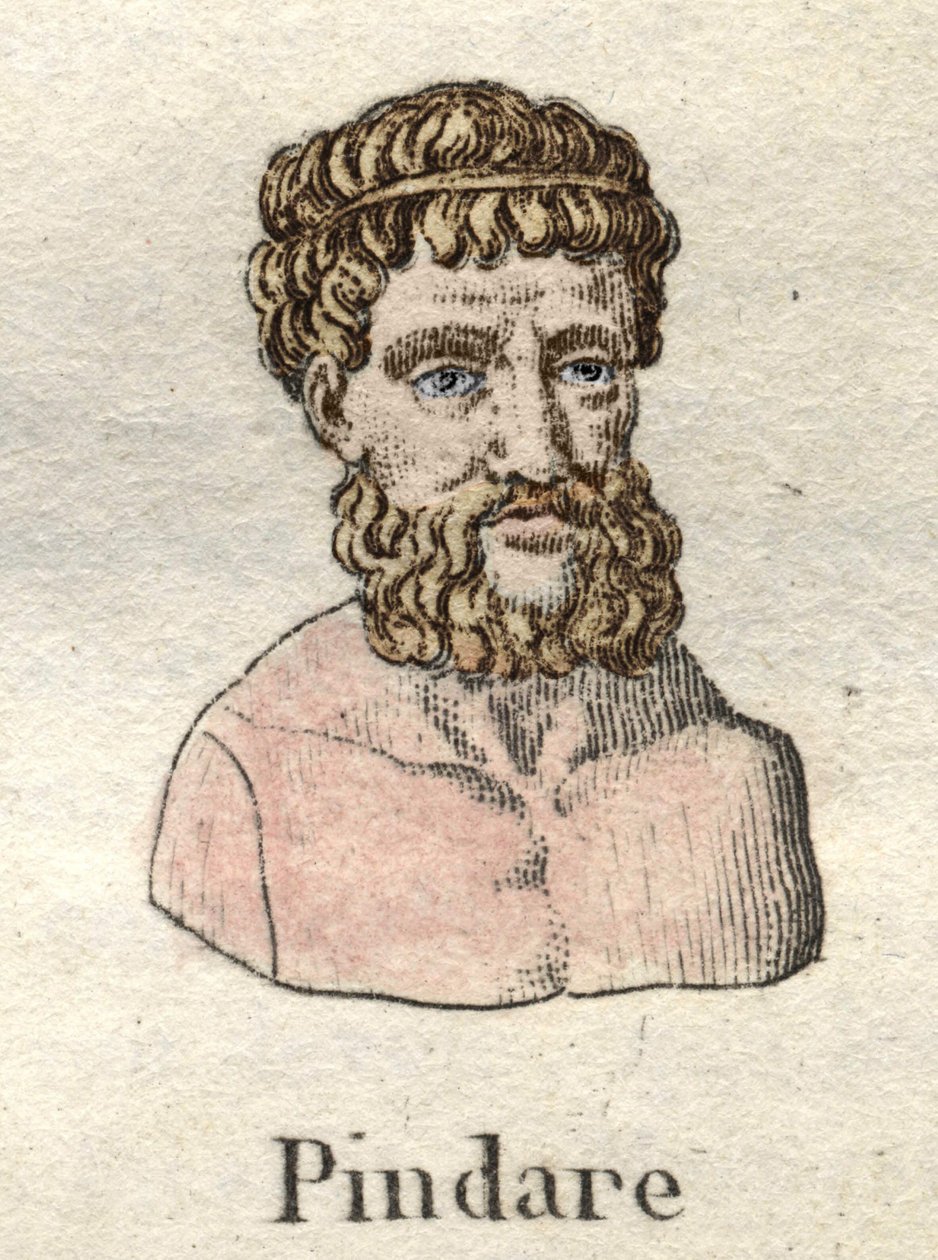 Pindar (518-v. 438 BC), Greek Opera Poet. by Unknown artist