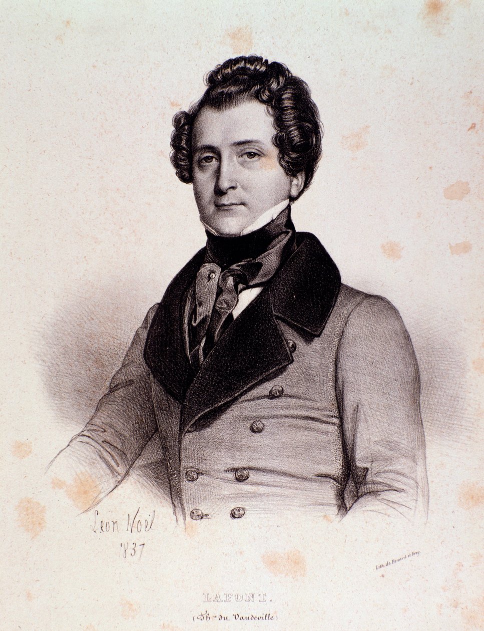 Portrait of Charles Philippe Lafont (engraving) by Unknown artist