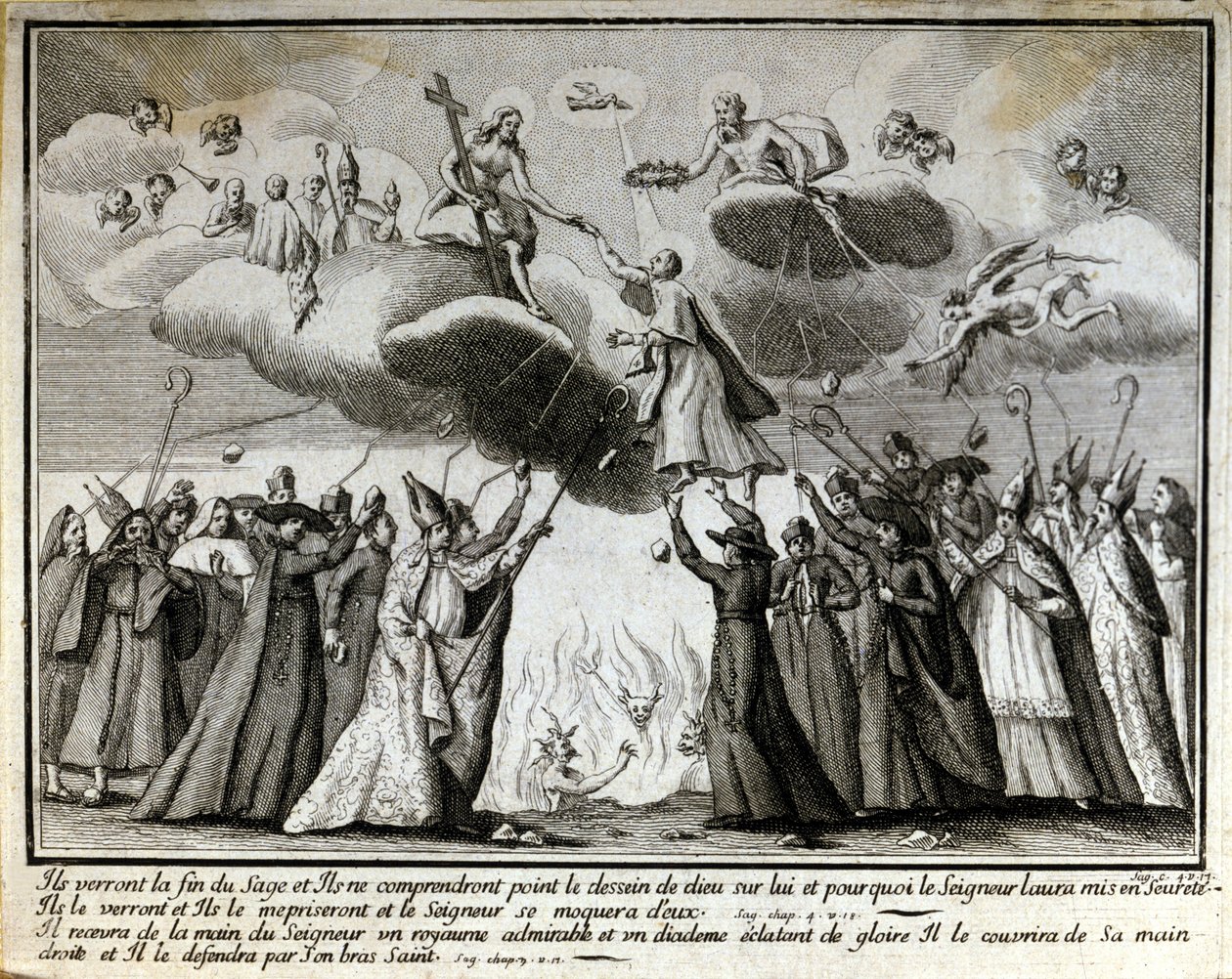 Satirical vignette against Jansenism by Unknown artist