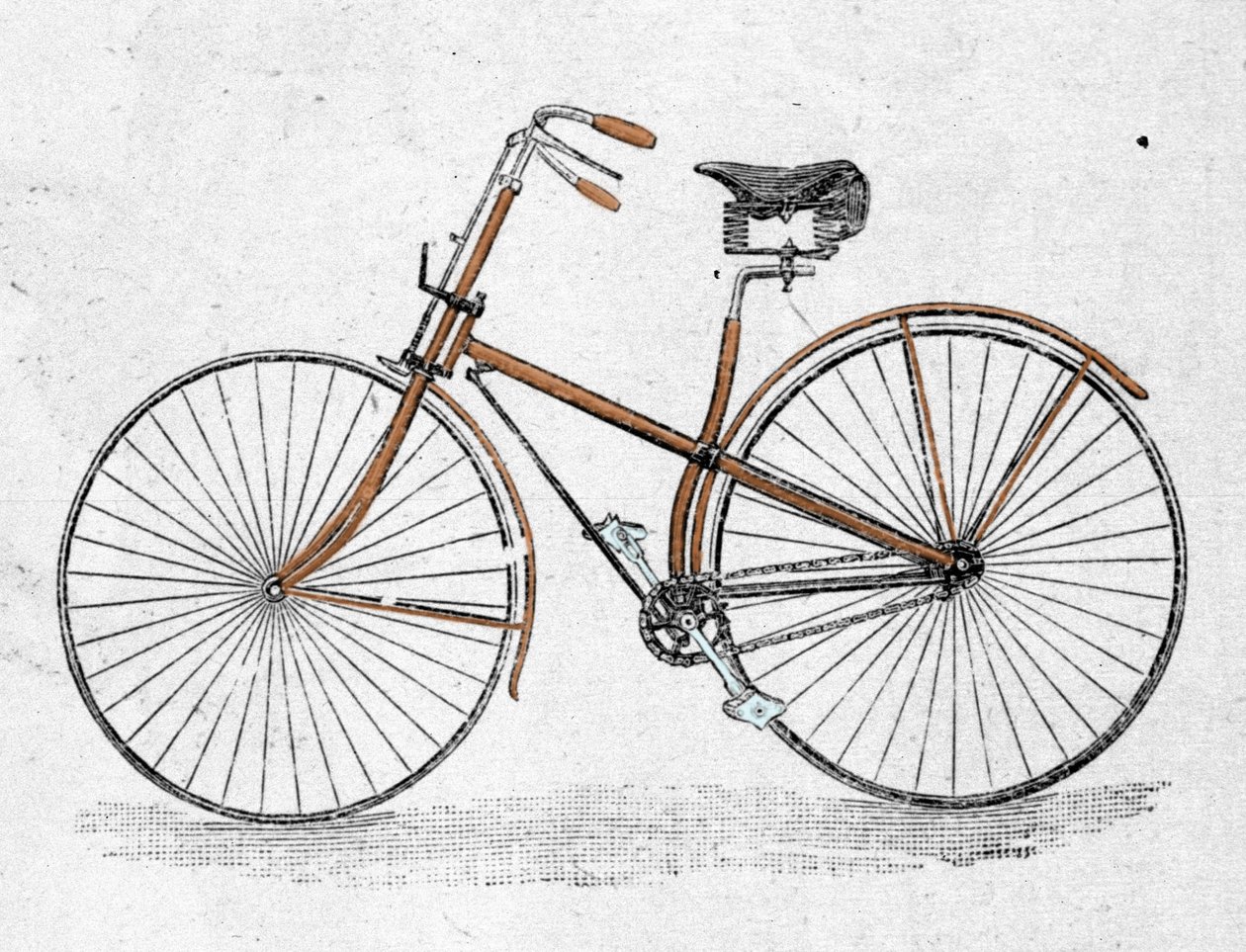 Straight body bicycle model. by Unknown artist