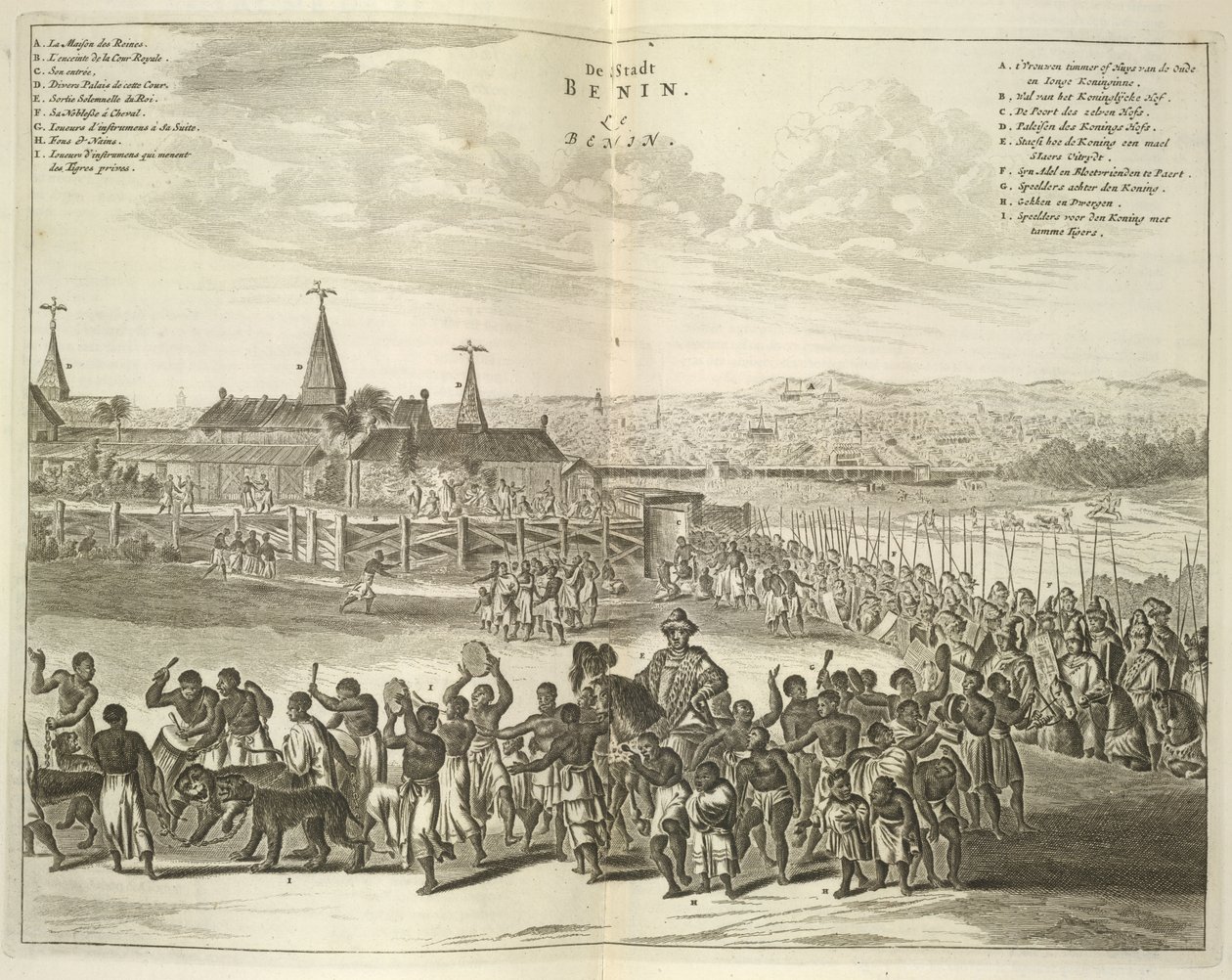 View of Benin. Procession of natives by Unknown artist