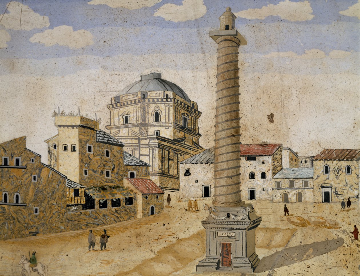 View of Rome with Trajan