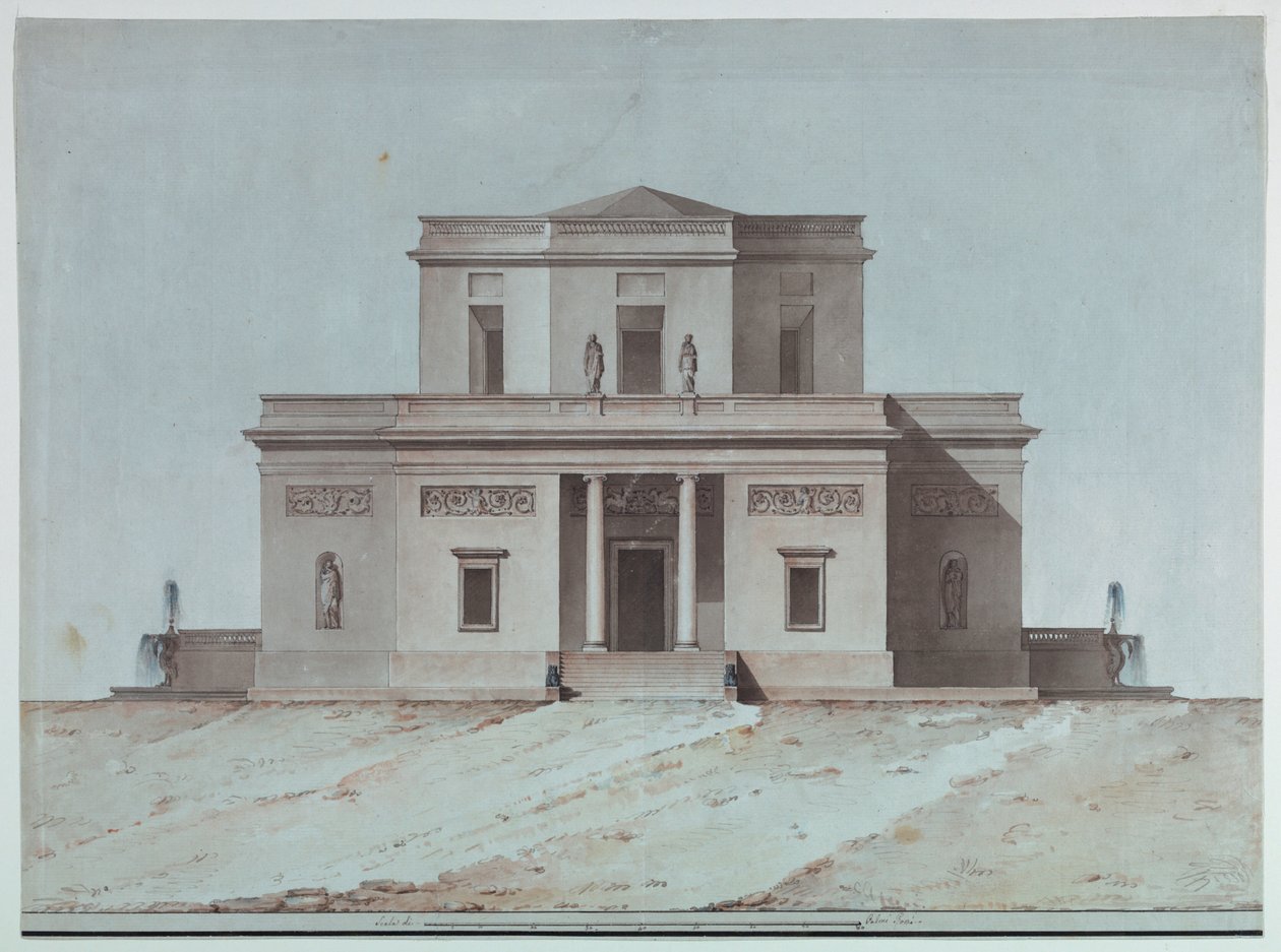 Elevation of a Country Villa by Unknown, Italian