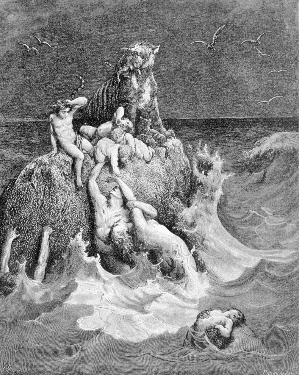 A scene of the flood, Genesis by Unknown artist