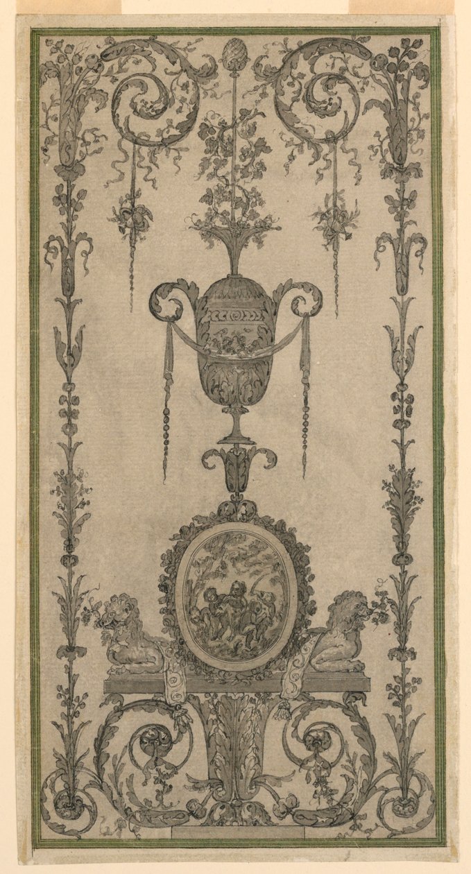 Arabesque Design for a Panel by Unknown artist