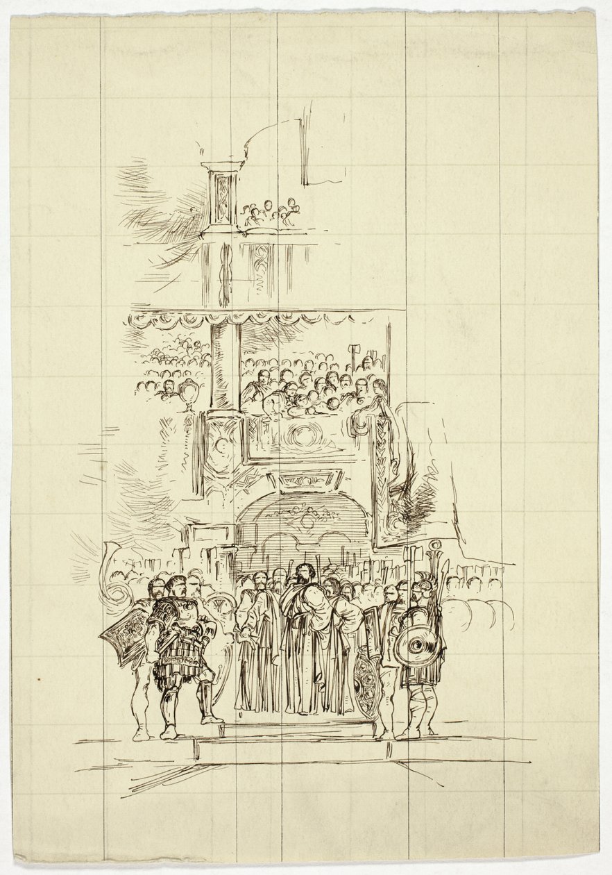 Assembly on Steps by Unknown artist
