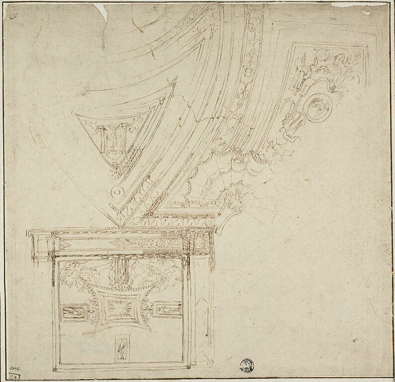 Ceiling Decoration with Grotesques by Unknown artist
