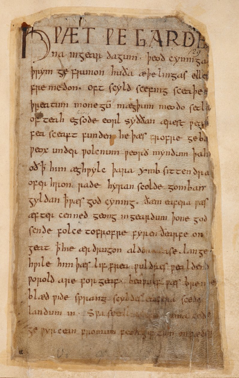Cotton Vitellius A.XV..132 The Beginning of Beowulf by Unknown artist