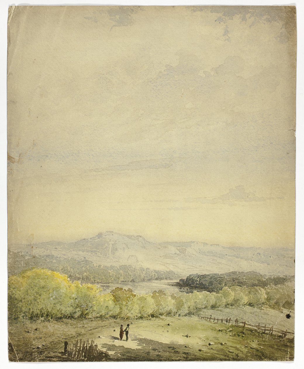 Couple Holding Hands in a Field by Unknown artist