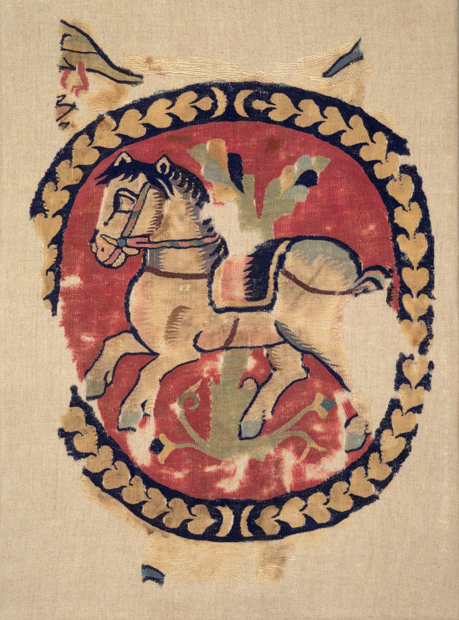 Curtain Fragment with Galloping Horse by Unknown artist