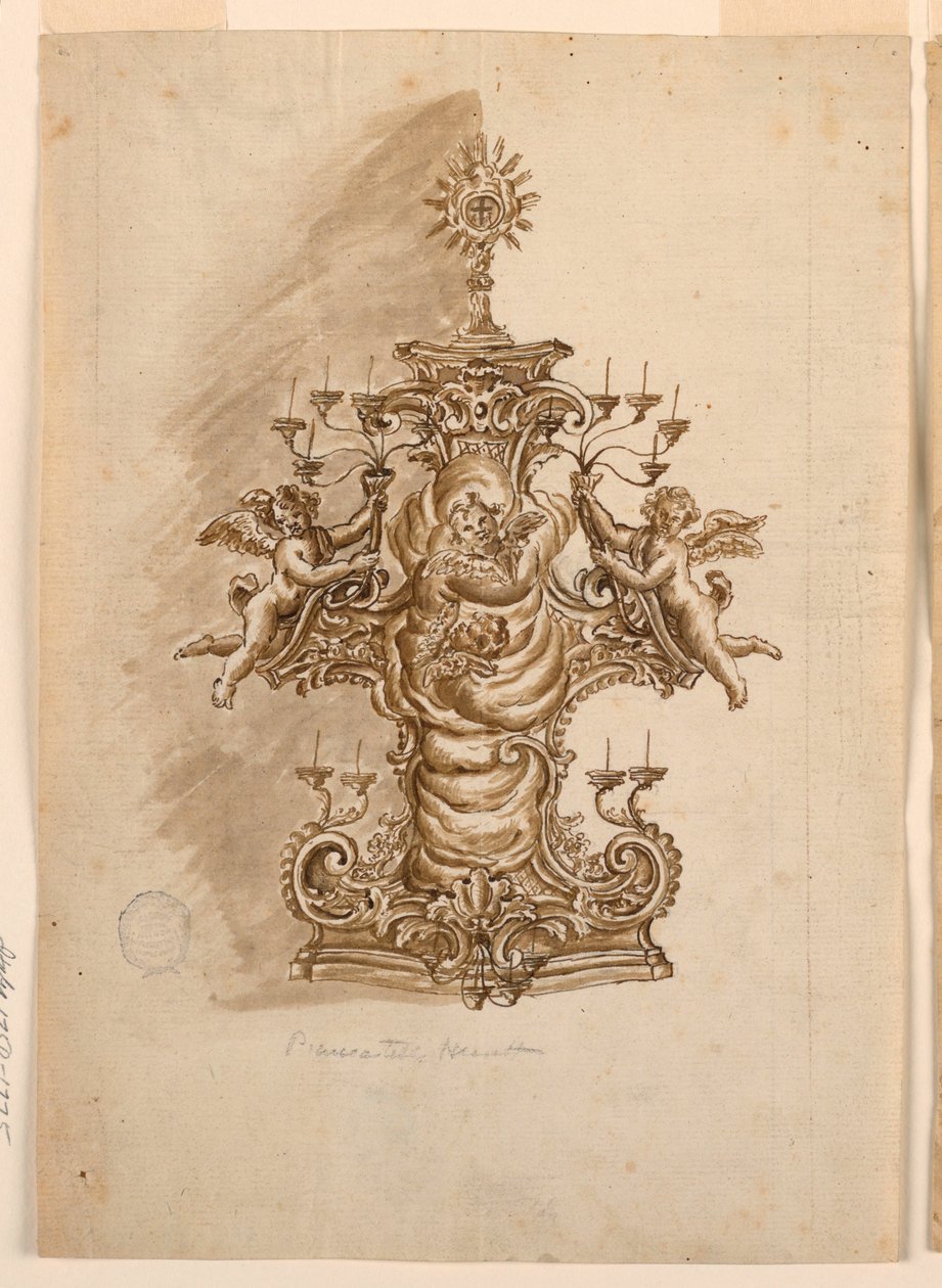 Design for a Monstrance by Unknown artist