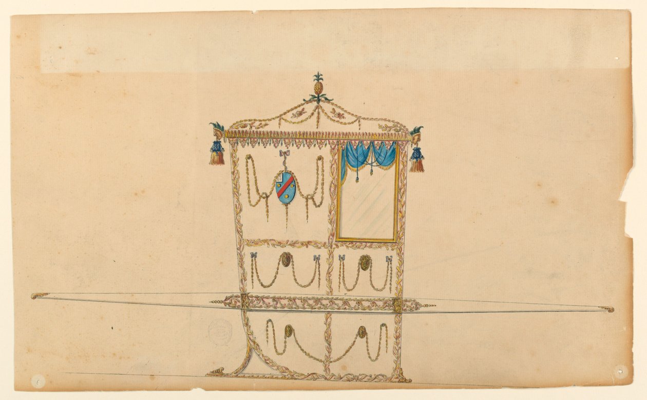 Design for a Sedan Chair by Unknown artist