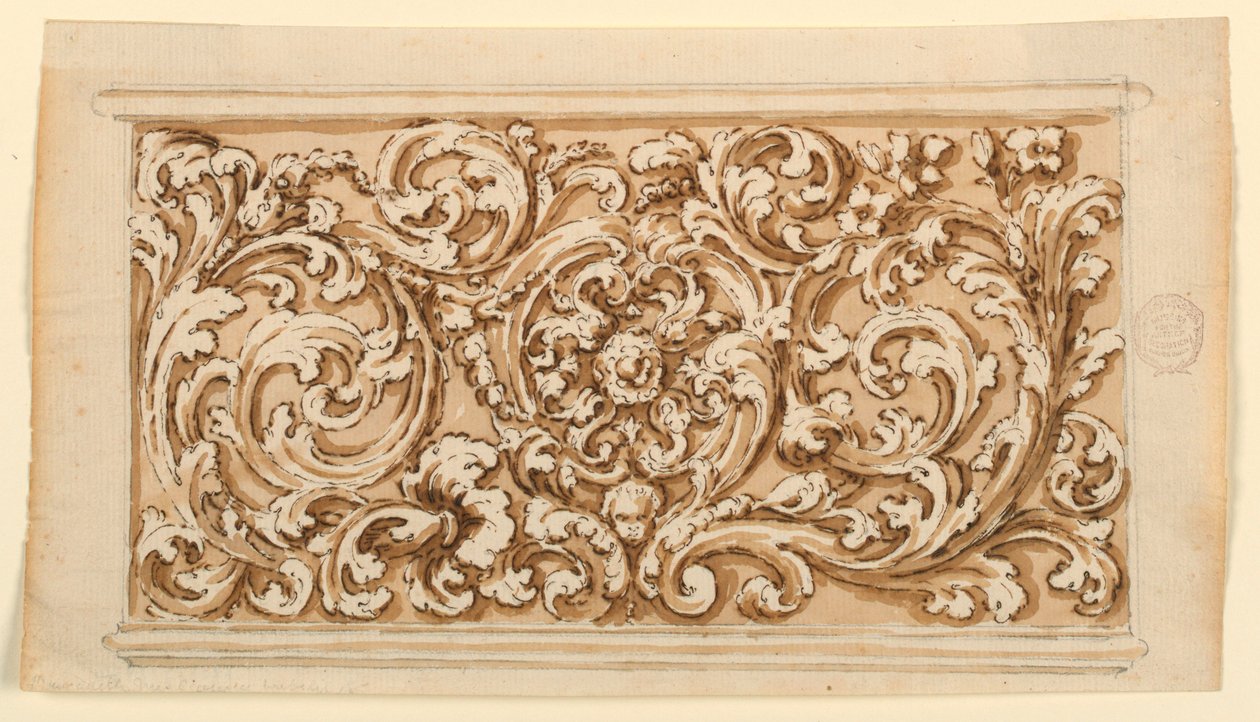 Design for an Oblong Panel by Unknown artist