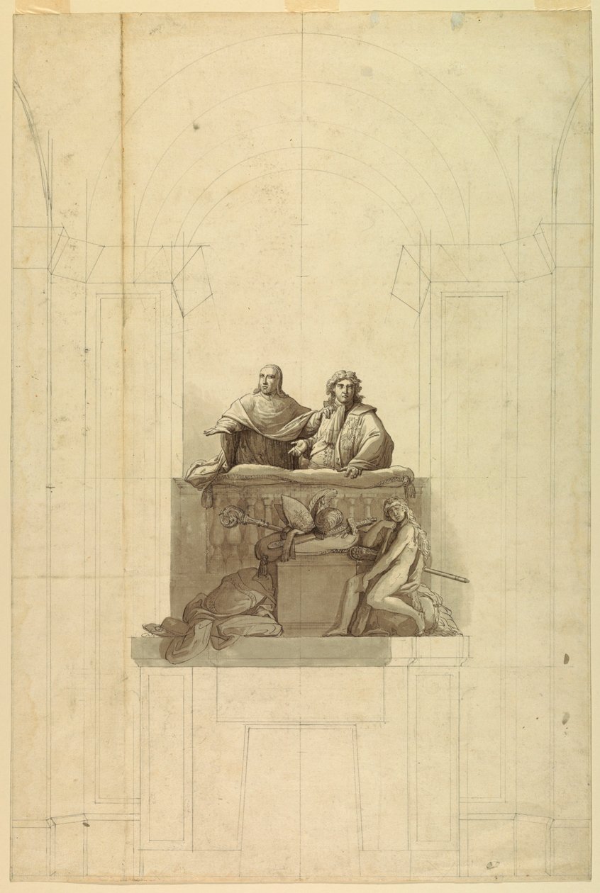Detailed View of the Three Figures by Unknown artist