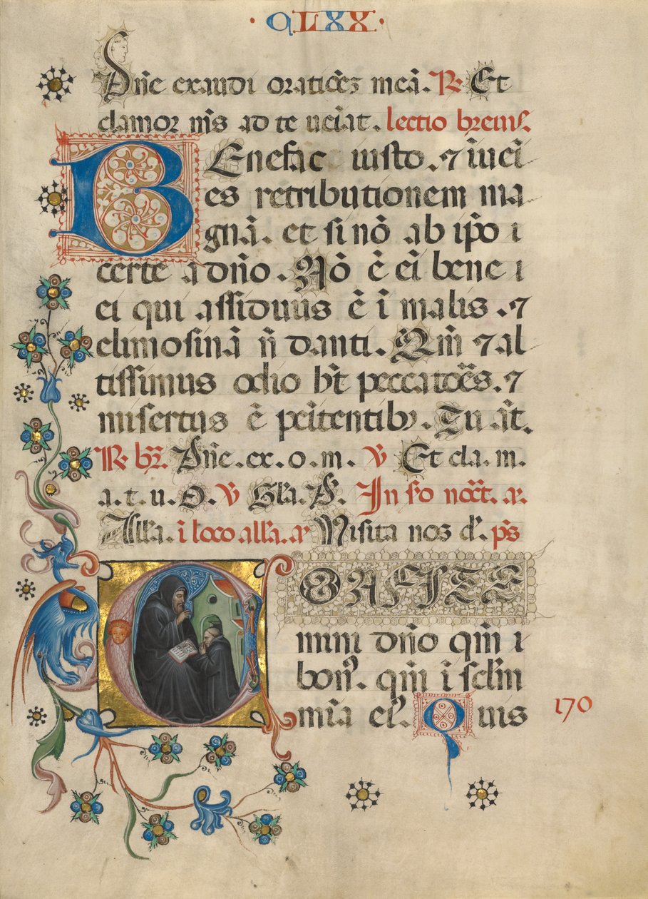 Initial C: Saint Benedict Blessing Maurus by Unknown artist