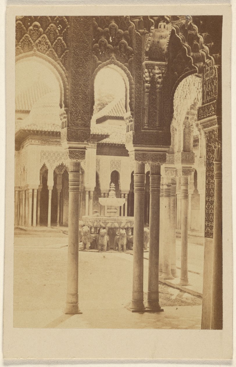 Interior View of Columns, The Alhambra by Unknown artist