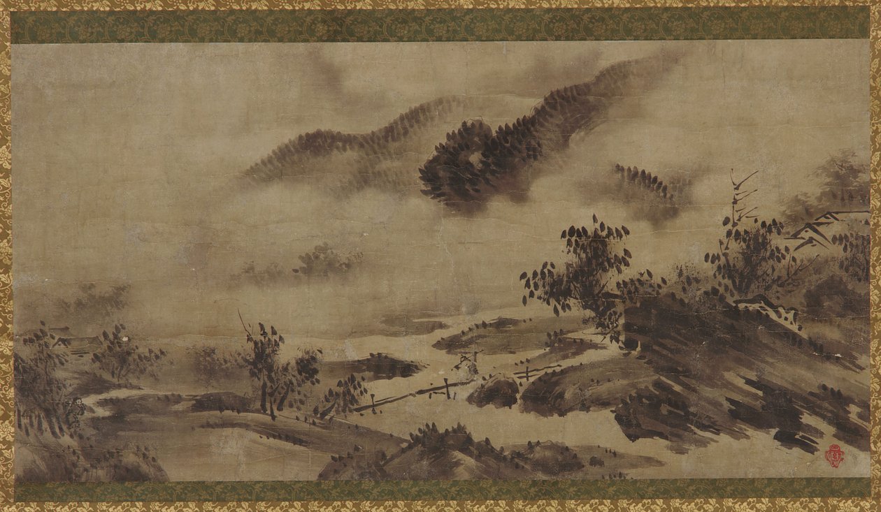 Landscape: Mountains, Mist and Stream by Unknown artist