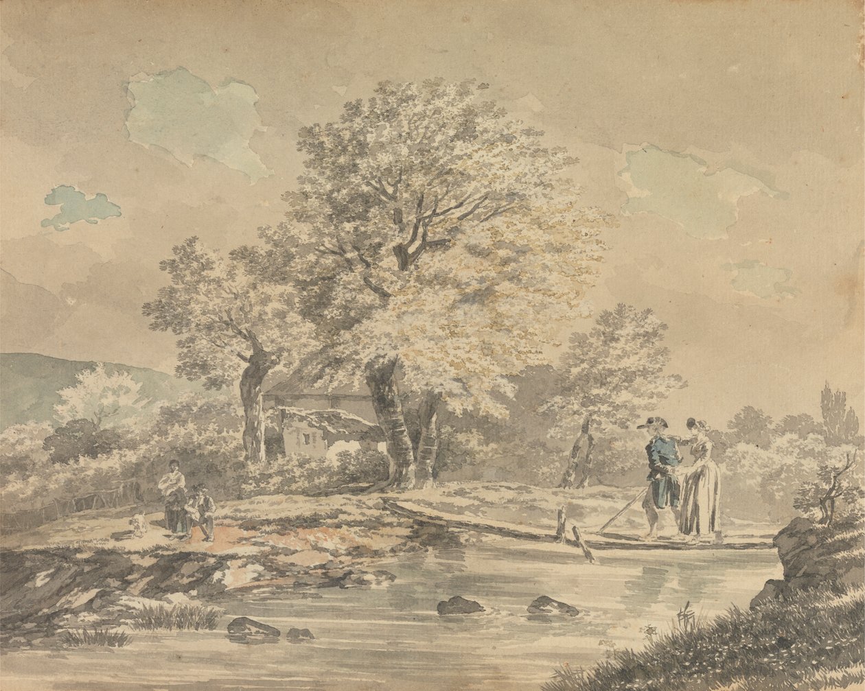 Landscape with Footbridge by Unknown artist