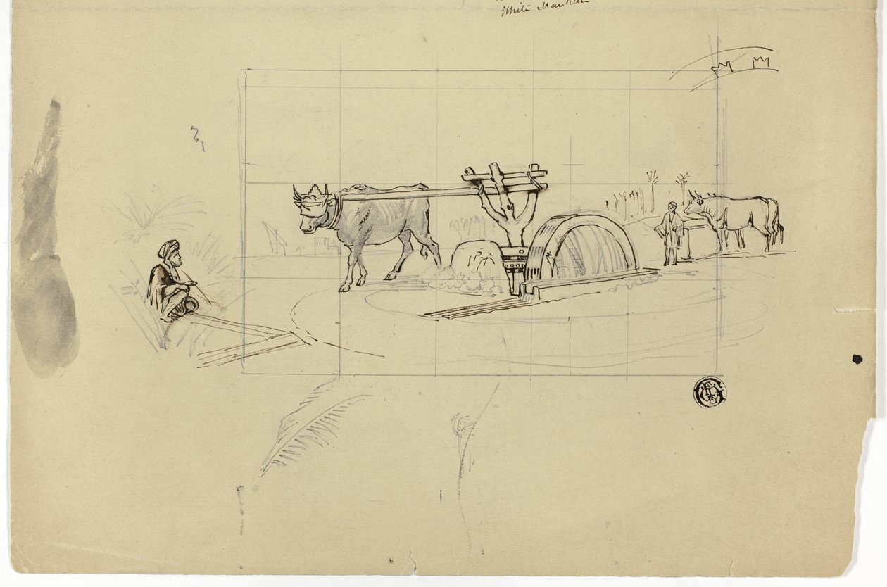 Ox Working on a Treadmill by Unknown artist