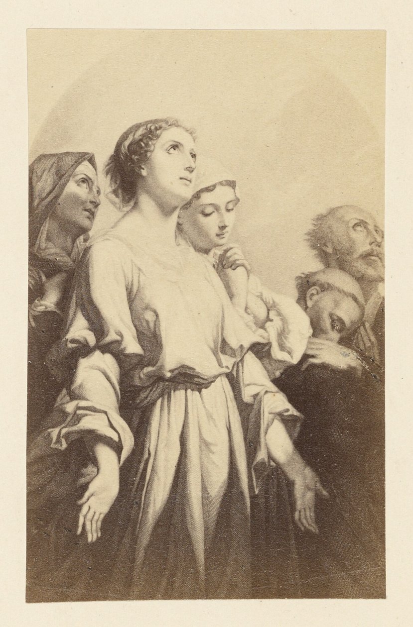 Painting of Woman with Palms Facing Up by Unknown artist