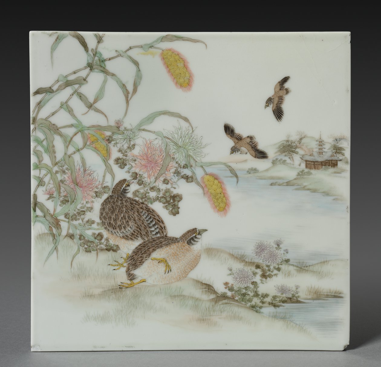 Plaque with Quail by Unknown artist