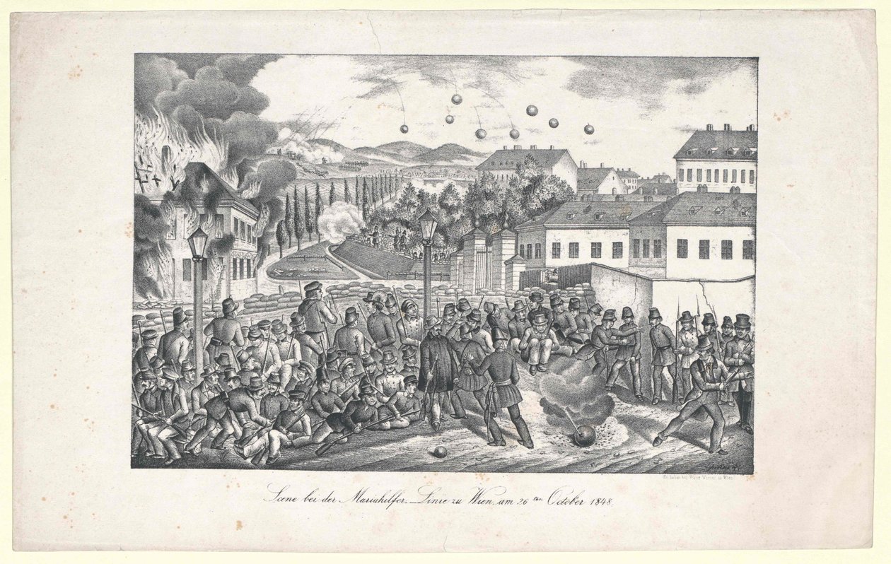 Scene at the Mariahilf Line to Vienna by Unknown artist
