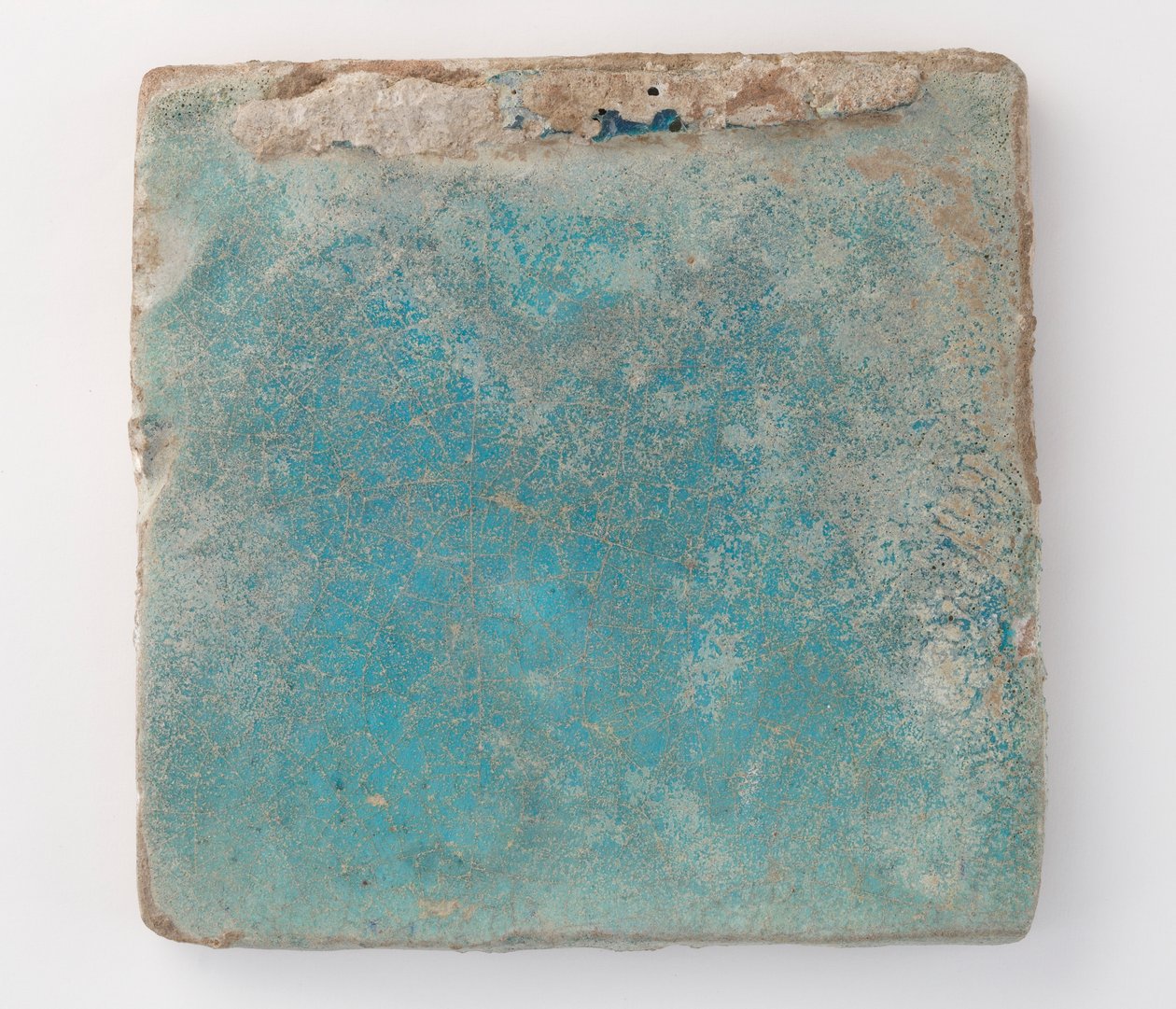 Square Tile with Slag Attachments by Unknown artist