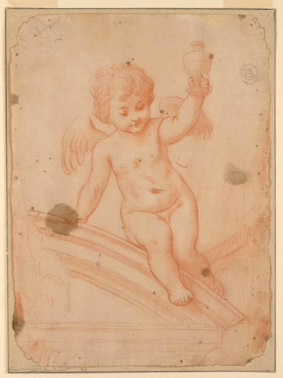 Study of Angel with Vase by Unknown artist