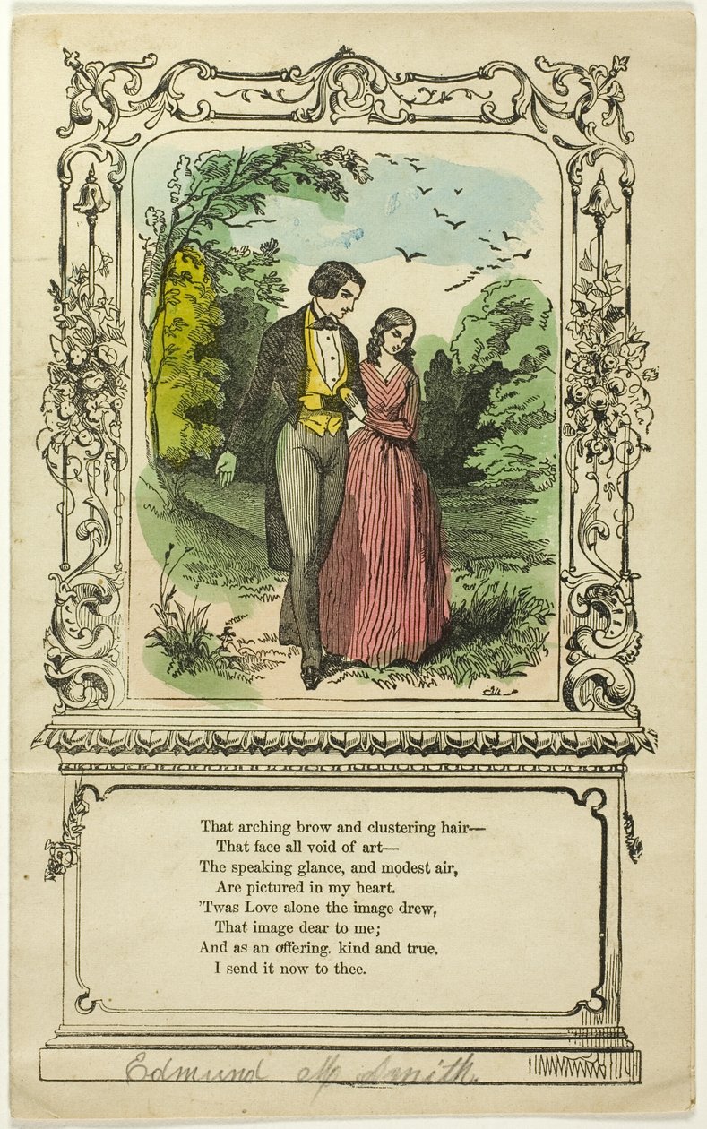 That Arching Broth and Clustering Hair (valentine) by Unknown artist