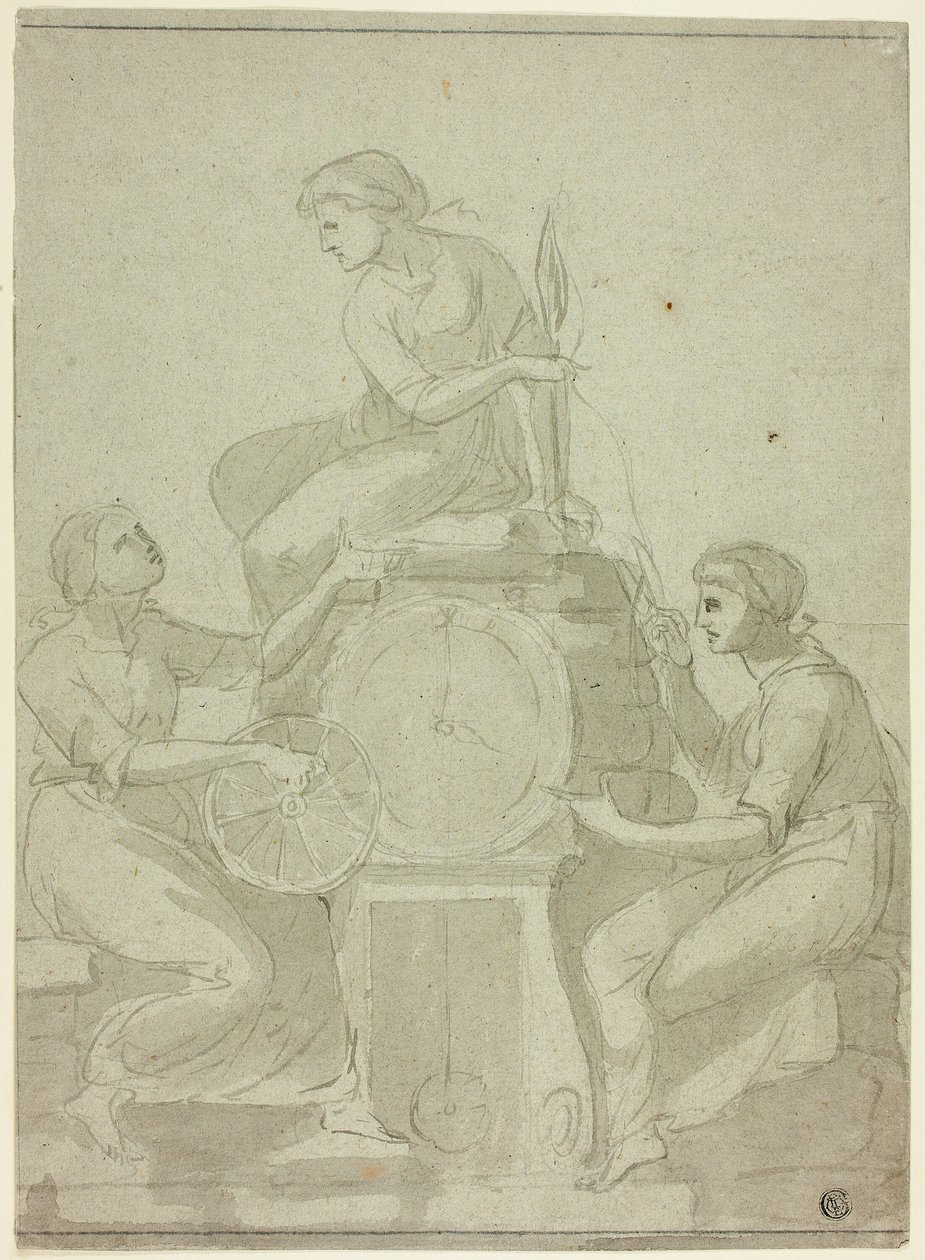 Three Fates (Design for Clock) by Unknown artist
