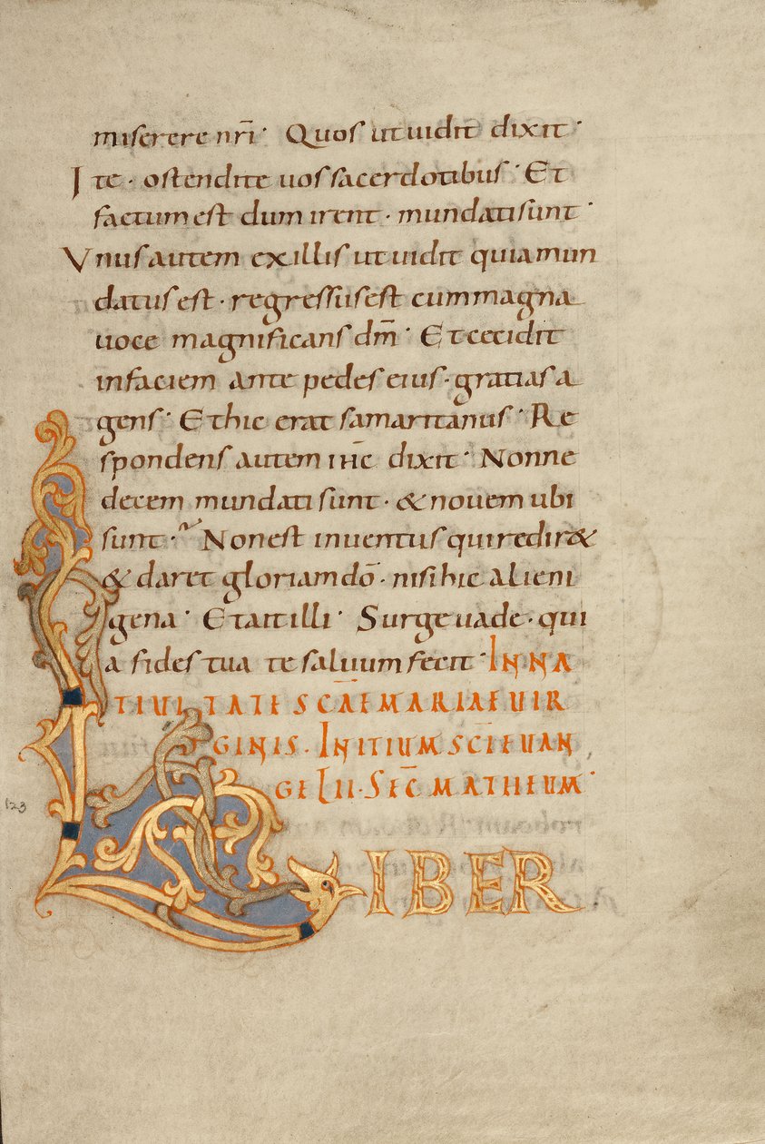 Decorated Initial L by Unknown artist/maker