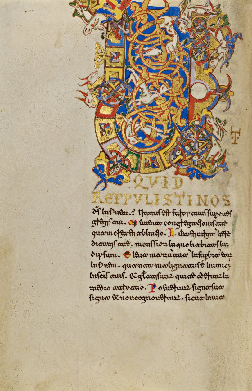 Inhabited Initial U by Unknown artist/maker