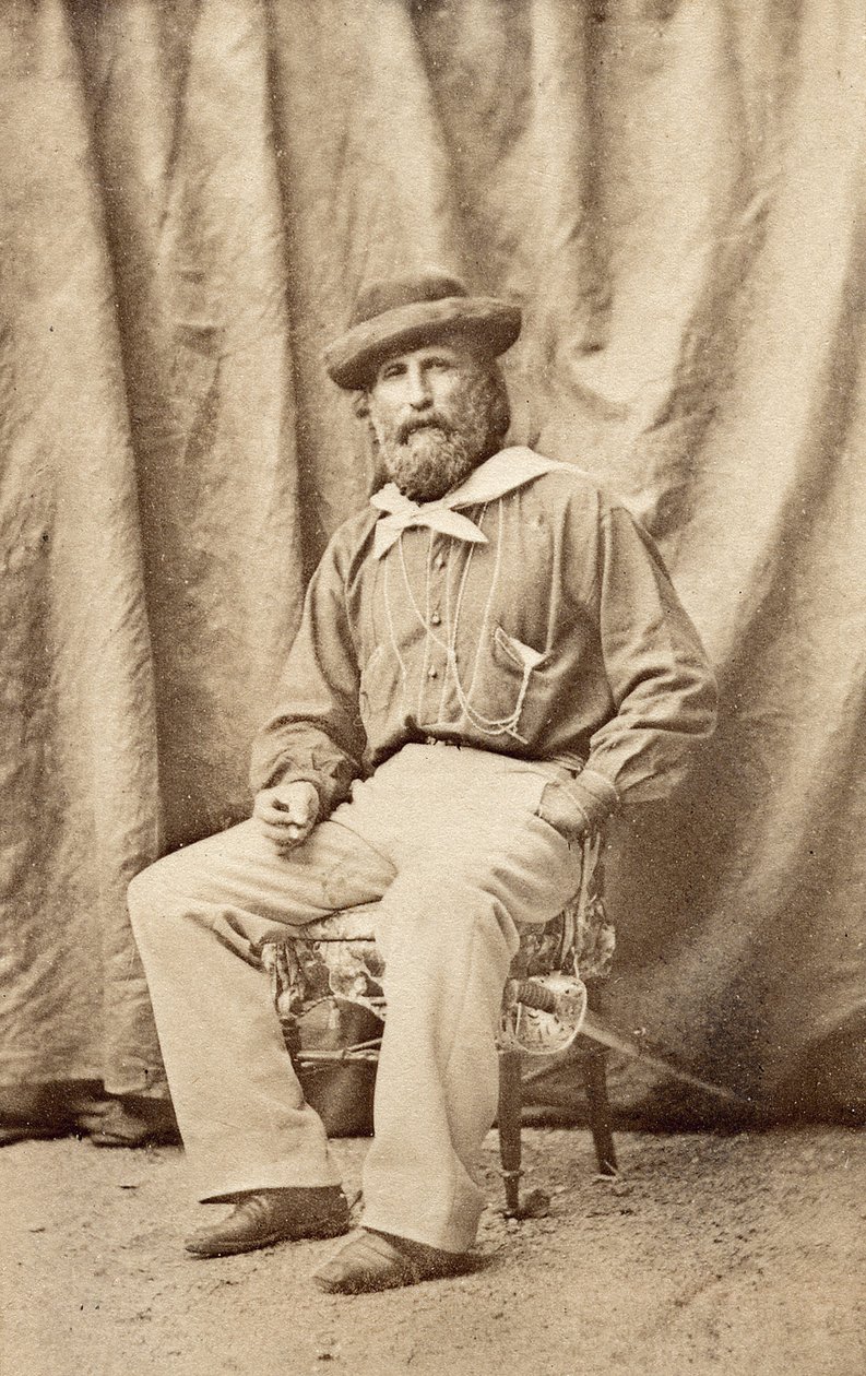 Giuseppe Garibaldi in Caserta in 1860 by Unknown photographer