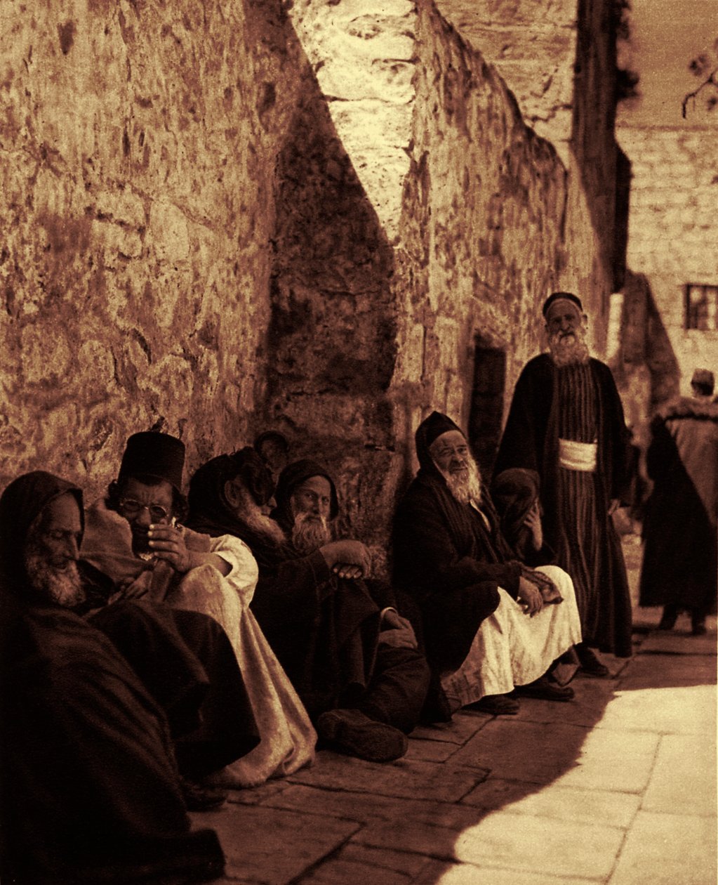 Jews at the Western Wall by Unknown photographer