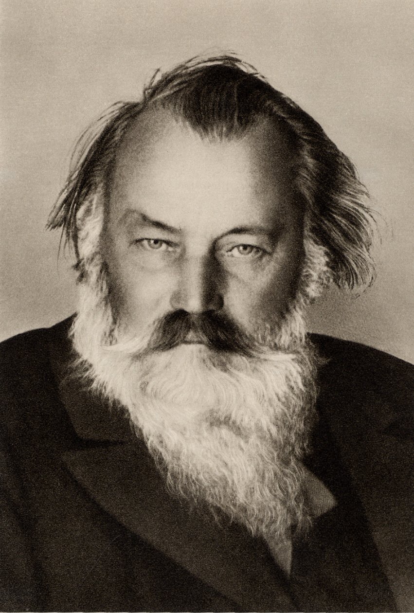 Johannes Brahms (1833-1897) German composer by Unknown photographer