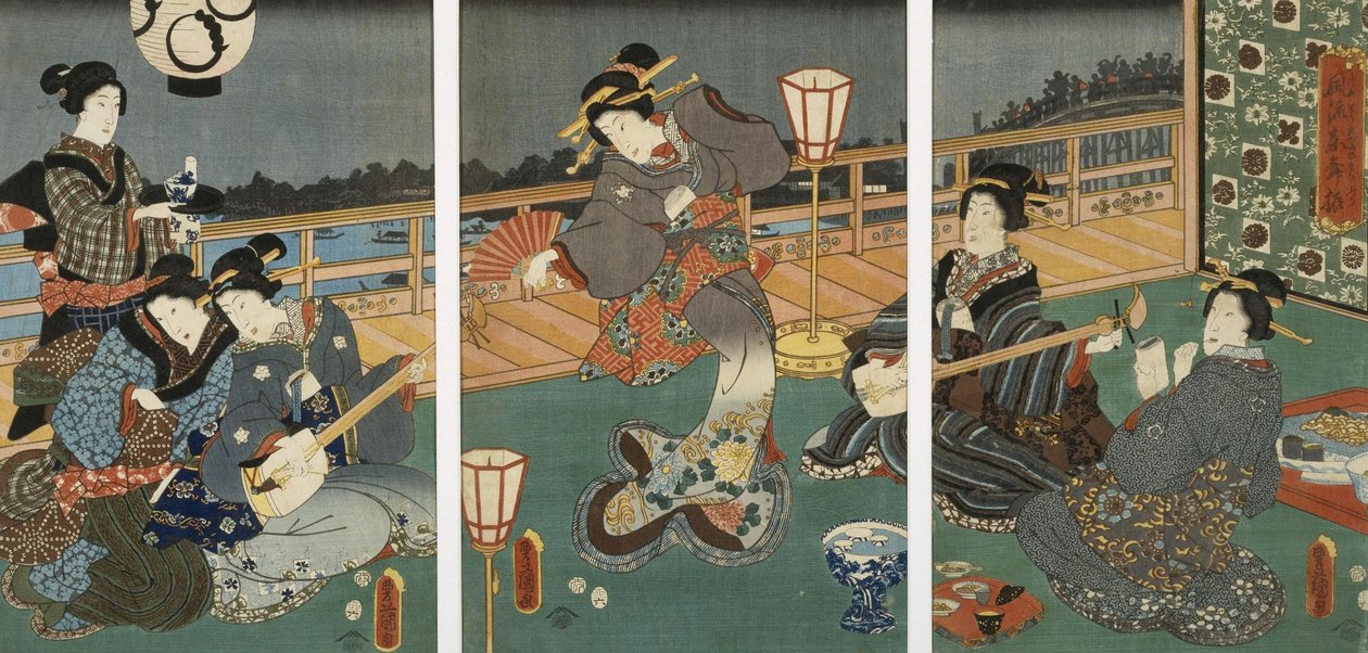 Courtesans Entertaining by Utagawa Kunisada