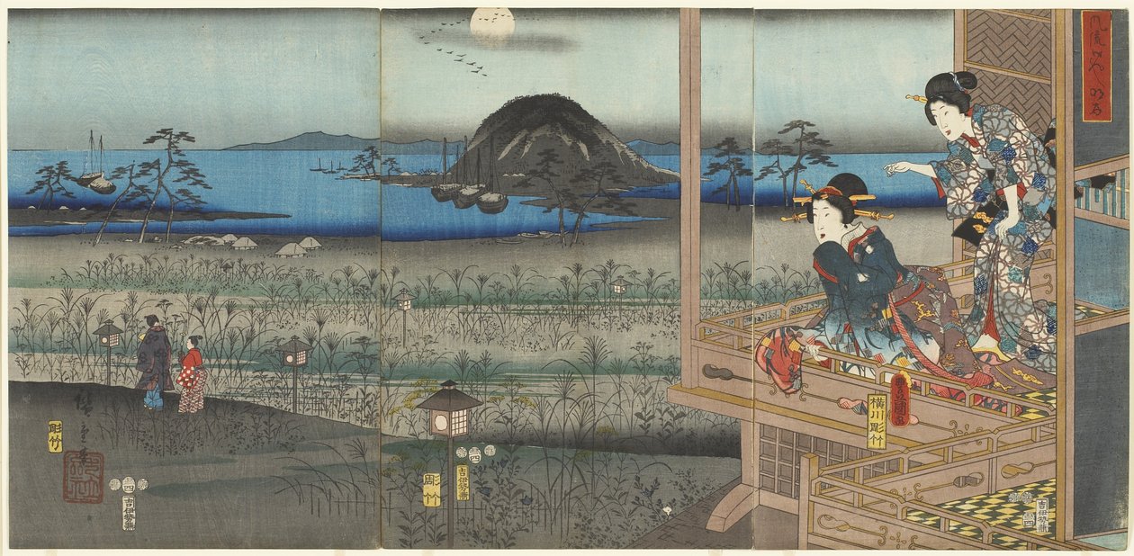 The Scene of Akashi, April 1853 by Utagawa Kunisada