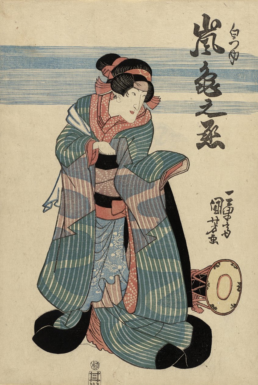 Actor Arashi Kamenojo II as Shiratsuyu by Utagawa Kuniyoshi