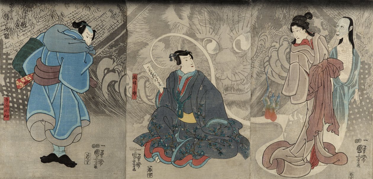 Scene from a Ghost Story: The Okazaki Cat Demon by Utagawa Kuniyoshi