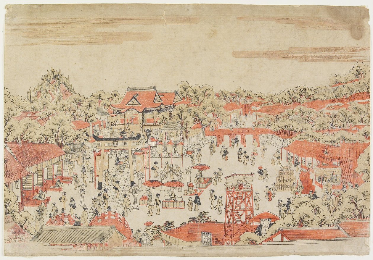 Scene in a Shrine Ground by Utagawa Toyoharu