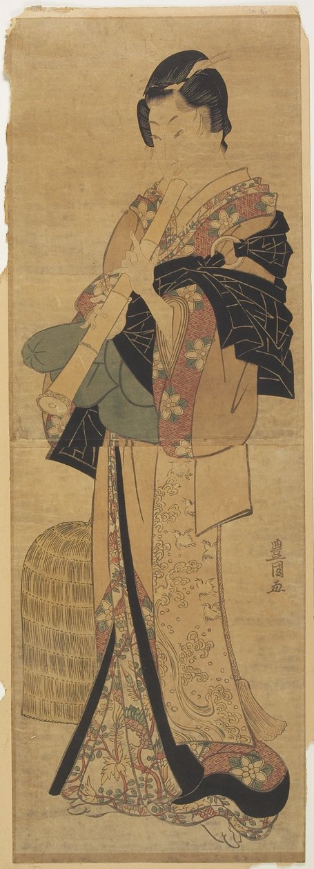 Woman Disguised as a Mendicant Priest by Utagawa Toyokuni