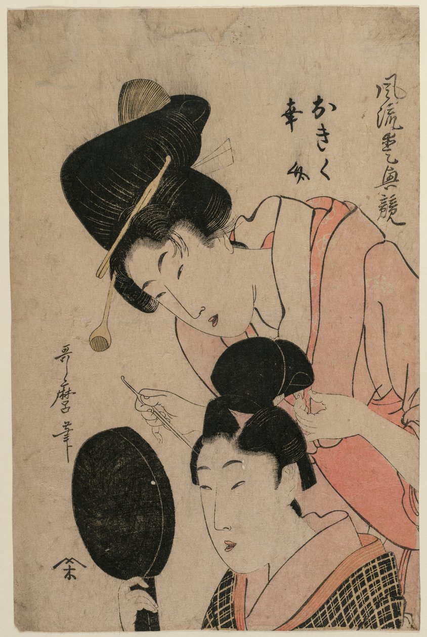 The Lovers Okiku and Kozuke by Utamaro II