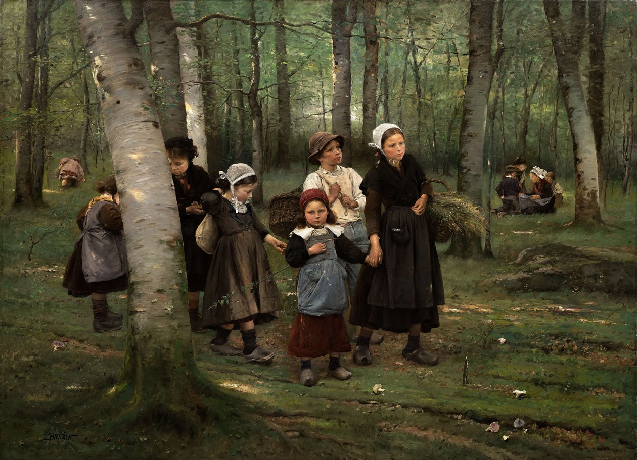Children in the woods by Vaclav Brozik