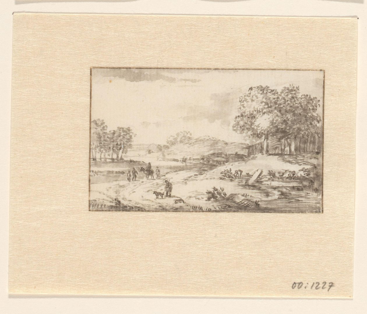 Landscape with Rider on a Sandy Road by Valentijn (possibly)