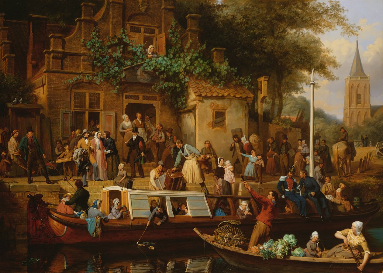 The Barges in Utrecht by Valentin Bing