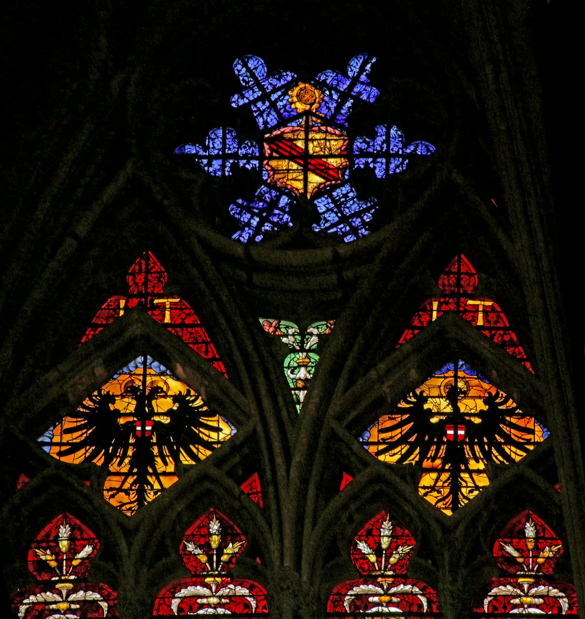 Window depicting the Imperial arms with double-headed eagle by Valentin Bousch